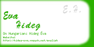 eva hideg business card